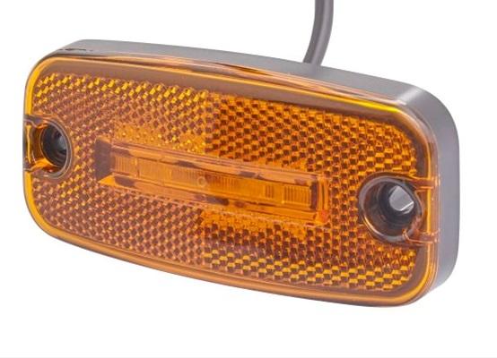 Lampa de poziție laterală HELLA 2PS 345 600-001, 12V, 0.6W, 111x51 mm, cablu 50 cm, portocalie
